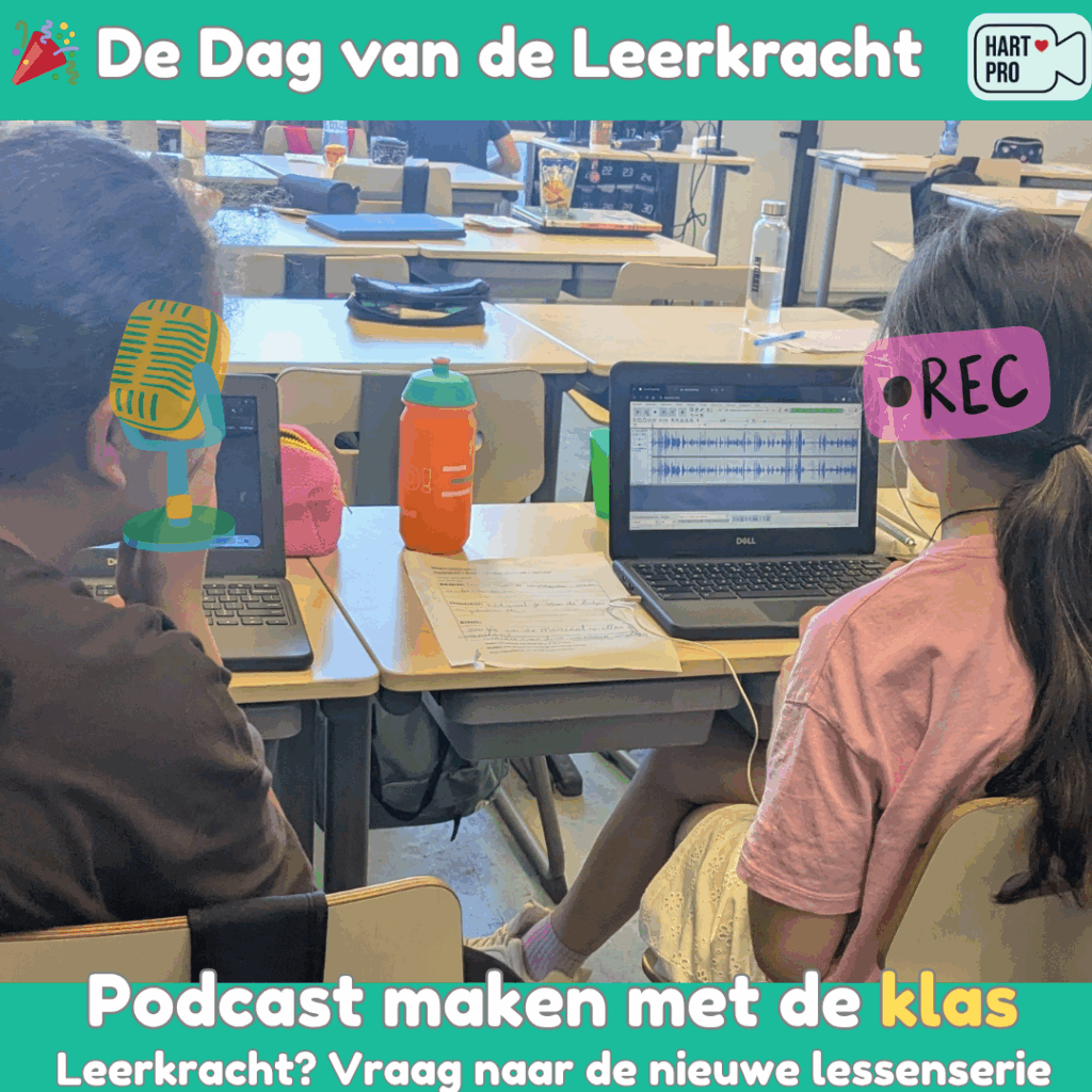 Podcast lessenserie groep 7 en 8 β leerlingen nemen hun eigen podcast op in de klas